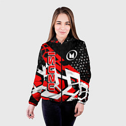 Куртка с капюшоном женская Isuzu Исудзу, цвет: 3D-черный — фото 2