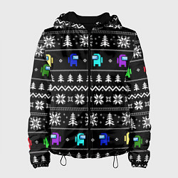 Куртка с капюшоном женская Орнамент Among us, цвет: 3D-черный