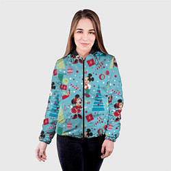 Куртка с капюшоном женская Mickey and Minnie pattern, цвет: 3D-черный — фото 2
