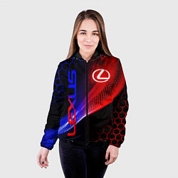 Куртка с капюшоном женская LEXUS ЛЕКСУС NEON НЕОН, цвет: 3D-черный — фото 2