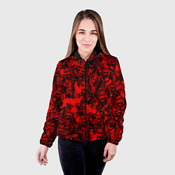 Куртка с капюшоном женская LA CASA DE PAPEL RED CODE PATTERN, цвет: 3D-черный — фото 2