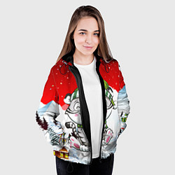 Куртка с капюшоном женская Милый тигренок Новый 2022 год, цвет: 3D-черный — фото 2