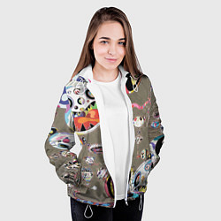 Куртка с капюшоном женская Арт Монстров, цвет: 3D-белый — фото 2