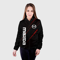 Куртка с капюшоном женская Mazda Мазда, цвет: 3D-черный — фото 2