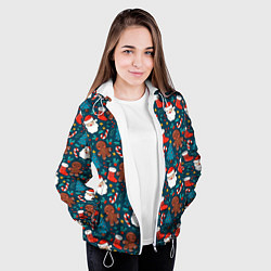 Куртка с капюшоном женская ПОКРЫТО НОВЫМ ГОДОМ!, цвет: 3D-белый — фото 2