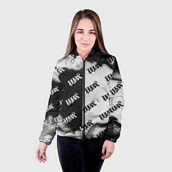 Куртка с капюшоном женская ДРЕВНИЙ УКАЗАТЕЛЬ Черно-белый, цвет: 3D-черный — фото 2