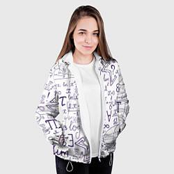 Куртка с капюшоном женская МАТЕМАТИЧЕСКИЕ ФОРМУЛЫ НАУКА, цвет: 3D-белый — фото 2