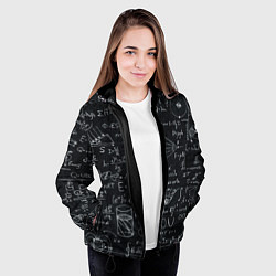 Куртка с капюшоном женская РАЗНЫЕ ФОРМУЛЫ НАУКА, цвет: 3D-черный — фото 2