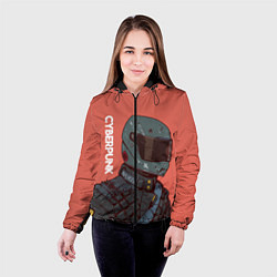 Куртка с капюшоном женская Cyberpunk Спина, цвет: 3D-черный — фото 2