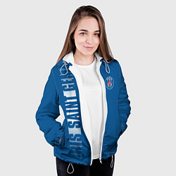 Куртка с капюшоном женская PSG PARIS SAINT GERMAIN WHITE LINE SPORT, цвет: 3D-белый — фото 2