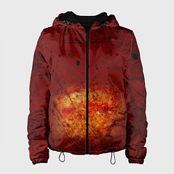 Куртка с капюшоном женская Взрыв на Марсе, цвет: 3D-черный