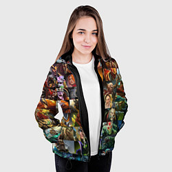 Куртка с капюшоном женская HEROES DOTA 2 ПЕРСОНАЖИ ДОТА 2, цвет: 3D-черный — фото 2