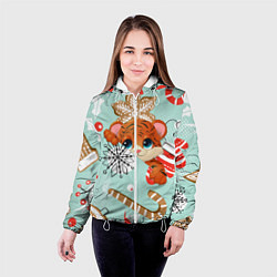 Куртка с капюшоном женская ТИГРЁНОК ГОД ТИГРА, цвет: 3D-белый — фото 2