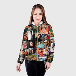 Куртка с капюшоном женская Тимоти цветной коллаж, цвет: 3D-белый — фото 2