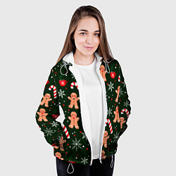 Куртка с капюшоном женская НОВЫЙ ГОД 2022 АТМОСФЕРА, цвет: 3D-белый — фото 2