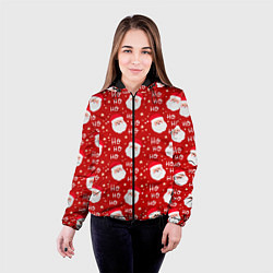 Куртка с капюшоном женская САНТА КЛАУС НОВЫЙ ГОД, цвет: 3D-черный — фото 2