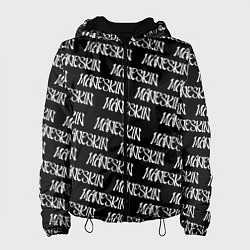 Куртка с капюшоном женская MANESKIN LOGO WHITE PATTERN, цвет: 3D-черный