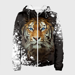 Куртка с капюшоном женская Год тигра2022, цвет: 3D-белый