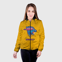 Куртка с капюшоном женская Mr Beast Pixel Art, цвет: 3D-черный — фото 2