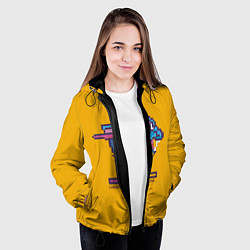 Куртка с капюшоном женская Mr Beast Pixel Art, цвет: 3D-черный — фото 2