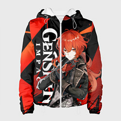 Куртка с капюшоном женская ДИЛЮК ИЗ МОНДШТАТА DILUC, цвет: 3D-белый