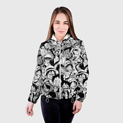 Куртка с капюшоном женская МАНКИ Д ЛУФФИ ЧЁРНО БЕЛЫЙ, цвет: 3D-белый — фото 2