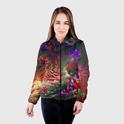 Куртка с капюшоном женская Рождественские тайны, цвет: 3D-черный — фото 2