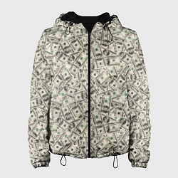 Куртка с капюшоном женская Доллары Dollars, цвет: 3D-черный