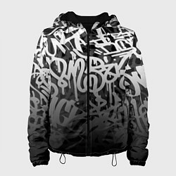 Куртка с капюшоном женская GRAFFITI WHITE TAGS ГРАФФИТИ, цвет: 3D-черный