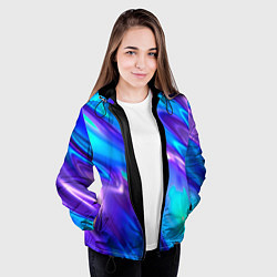 Куртка с капюшоном женская Neon Holographic, цвет: 3D-черный — фото 2