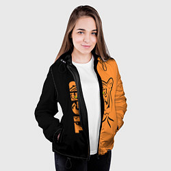 Куртка с капюшоном женская Тигр - Tiger, цвет: 3D-черный — фото 2