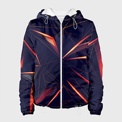 Куртка с капюшоном женская АБСТРАКЦИЯ ТРЕУГОЛЬНИКИ, цвет: 3D-белый