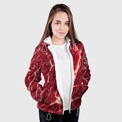 Куртка с капюшоном женская Свежее мясо, цвет: 3D-белый — фото 2