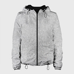 Куртка с капюшоном женская Текстура снега, цвет: 3D-черный