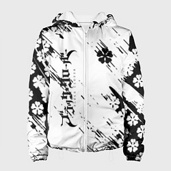 Куртка с капюшоном женская Чёрный клевер black clover,, цвет: 3D-белый