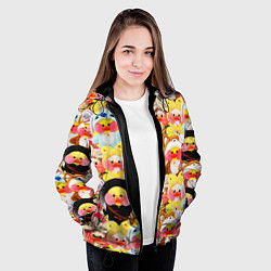 Куртка с капюшоном женская УТЯ УТОЧКА ЛАЛАФАНФАН ПАТТЕРН, цвет: 3D-черный — фото 2