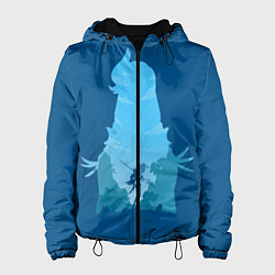 Куртка с капюшоном женская Шень Хе Genshin Impact, цвет: 3D-черный