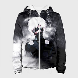 Куртка с капюшоном женская Токийский Гуль в Дыму Tokyo Ghoul Smoke, цвет: 3D-белый