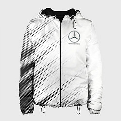 Куртка с капюшоном женская Mercedes-Benz - White, цвет: 3D-черный