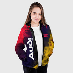 Куртка с капюшоном женская АУДИ Autosport Пламя, цвет: 3D-черный — фото 2