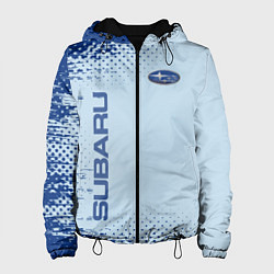Куртка с капюшоном женская Subaru - Субару, цвет: 3D-черный