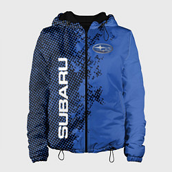 Куртка с капюшоном женская Subaru - Авто, цвет: 3D-черный