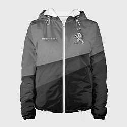 Куртка с капюшоном женская Peugeot 308 геометрия, цвет: 3D-белый