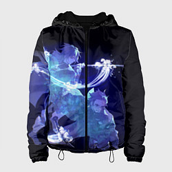 Куртка с капюшоном женская ГИЮ ТОМИОКА И ТАНДЖИРО ДЫХАНИЕ ВОДЫ, цвет: 3D-черный