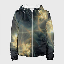 Куртка с капюшоном женская Абстрактное свечение, цвет: 3D-белый