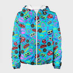 Куртка с капюшоном женская Pop art Граффити, цвет: 3D-белый