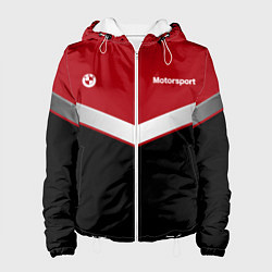 Куртка с капюшоном женская БМВ BMW UNIFORM RED, цвет: 3D-белый