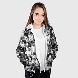 Куртка с капюшоном женская Berserk pattern, цвет: 3D-белый — фото 2