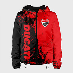 Куртка с капюшоном женская DUCATI КРАСНО ЧЕРНЫЙ, цвет: 3D-черный