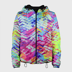 Куртка с капюшоном женская Color vanguard pattern, цвет: 3D-черный